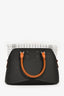 Margiela Black Rubber/Tan Leather Trimmed '5AC' Tote Bag