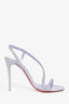 Christian Louboutin Purple Suede Crystal Detail 'Rosalie Strass' 100 Heels Size 38