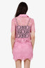 Self Portrait Pink Lace Top + Skirt Set Size 2