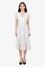 Self Portrait White Lace Polka Dot Midi Dress Size 4