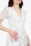 Self Portrait White Lace Polka Dot Midi Dress Size 4