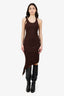 COURREGES Brown Knit Midi Dress Size M