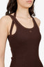COURREGES Brown Knit Midi Dress Size M
