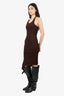 COURREGES Brown Knit Midi Dress Size M