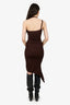 COURREGES Brown Knit Midi Dress Size M