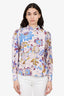 Isabel Marant Etoile Pink Floral Mock Neck Blouse Size 34