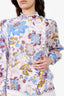 Isabel Marant Etoile Pink Floral Mock Neck Blouse Size 34