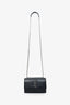 Saint Laurent Black Smooth Leather Mini 'Sunset' Shoulder Bag