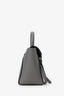 Celine Grey Grained Leather Nano Belt Bag With Strap