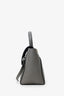 Celine Grey Grained Leather Nano Belt Bag With Strap
