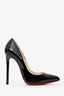 Christian Louboutin Black Patent Leather Pointed Toe Heels Size 38.5