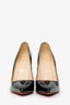 Christian Louboutin Black Patent Leather Pointed Toe Heels Size 38.5