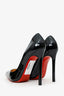 Christian Louboutin Black Patent Leather Pointed Toe Heels Size 38.5