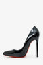 Christian Louboutin Black Patent Leather Pointed Toe Heels Size 38.5