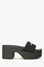 Alexander Wang Black Rubber AW Platform Sandals Size 37
