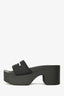 Alexander Wang Black Rubber AW Platform Sandals Size 37