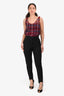Burberry Black Cotton Stirrup Pants Size 4
