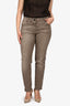 Brunello Cucinelli Brown Denim Skinny Jeans Size 10