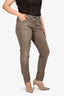Brunello Cucinelli Brown Denim Skinny Jeans Size 10