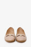 Christian Dior Powder Pink Leather Pearl Bow Cannage Ballet Flats Size 40