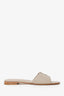Louis Vuitton Taupe Calfskin LV Capri Flat Sandals Size 40