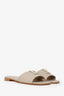 Louis Vuitton Taupe Calfskin LV Capri Flat Sandals Size 40