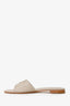 Louis Vuitton Taupe Calfskin LV Capri Flat Sandals Size 40