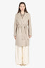 Max Mara Beige Cashmere Belted Long Coat Size 12