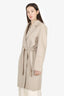 Max Mara Beige Cashmere Belted Long Coat Size 12
