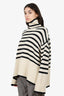 Toteme Black/White Wool Striped Turtleneck Sweater Size M