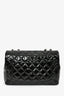 Pre-Loved Chanel™ 2006-08 Black Glossy Patent Single Jumbo Flap Bag