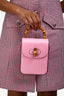 Gucci Pink Leather Bamboo Flap Crossbody