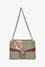 Gucci GG Supreme Blooms Canvas/Burgundy Suede Dionysus Medium Shoulder Bag