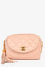 Pre-Loved Chanel™ 1994-96 Pink Quilted Lambskin 'Diana Half Moon' Flap Bag