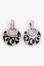 Bvlgari 18K White Gold Diamond/Oynx Set Mediterranean Eden Intarsio Earrings