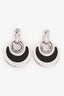 Bvlgari 18K White Gold Diamond/Oynx Set Mediterranean Eden Intarsio Earrings