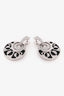 Bvlgari 18K White Gold Diamond/Oynx Set Mediterranean Eden Intarsio Earrings