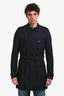 Burberry London Navy Cotton 'Sandringham' Trench Coat Size 54 Mens