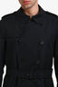 Burberry London Navy Cotton 'Sandringham' Trench Coat Size 54 Mens