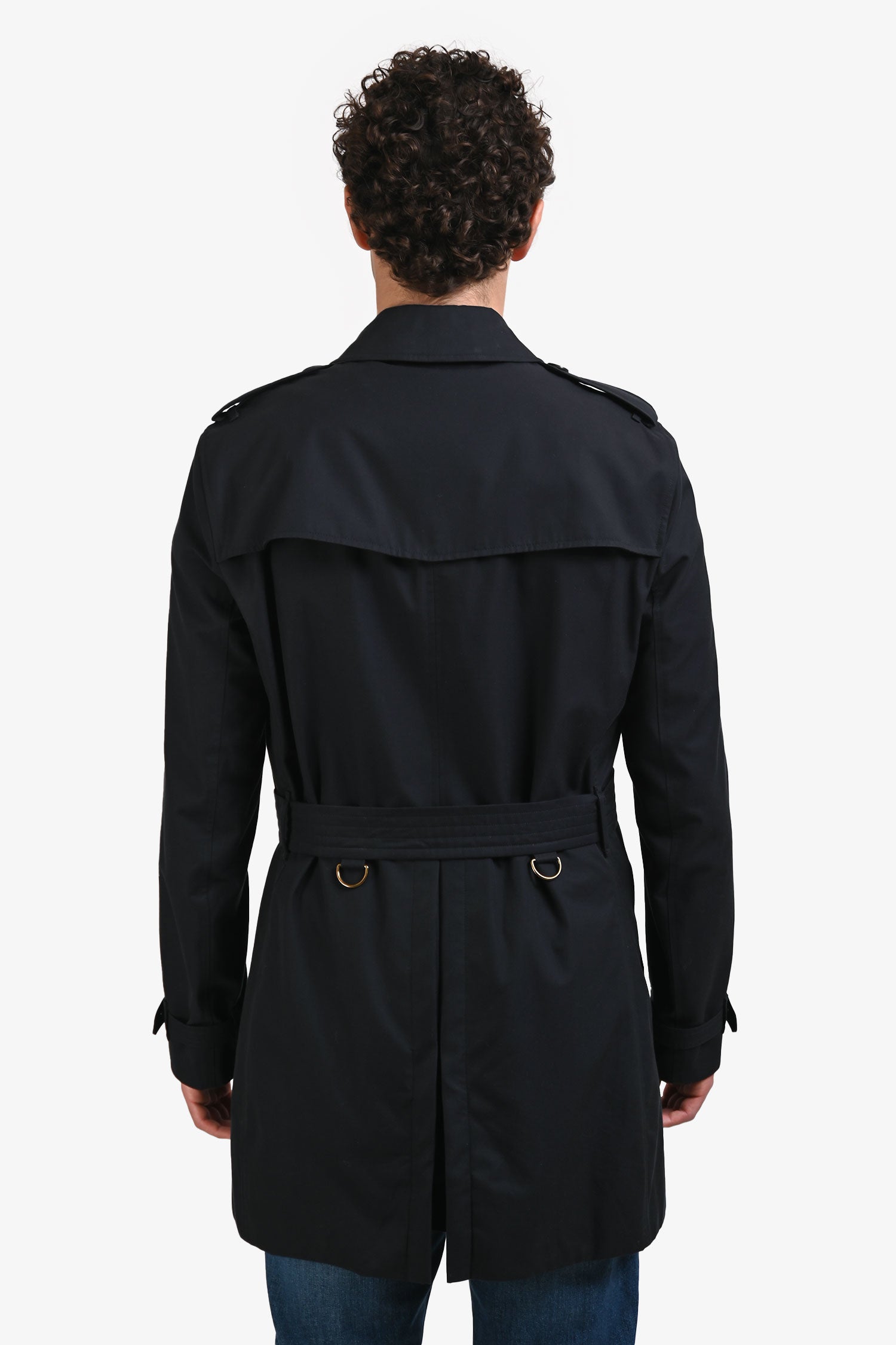 Burberry London Navy Cotton 'Sandringham' Trench Coat Size 54 Mens