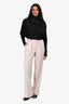 Theory Pink Pleated High Rise Trousers Size 0