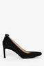 Stuart Weitzman Black Suede Bow Detail Heels Size 7