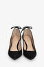 Stuart Weitzman Black Suede Bow Detail Heels Size 7
