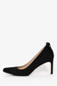 Stuart Weitzman Black Suede Bow Detail Heels Size 7