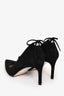 Stuart Weitzman Black Suede Bow Detail Heels Size 7