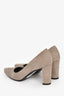 Stuart Weitzman Grey Textured Block Heels Size 7