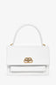 Balenciaga White Lizard Embossed Sharp XS Top Handle