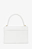 Balenciaga White Lizard Embossed Sharp XS Top Handle