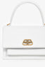 Balenciaga White Lizard Embossed Sharp XS Top Handle
