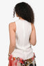 A.L.C White Crepe Crochet Detail Sleeveless Top Size 6